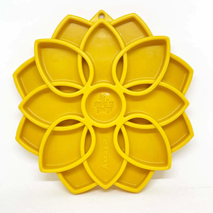 Interactive Slow Feeder Dog Bowl with Mandala Design